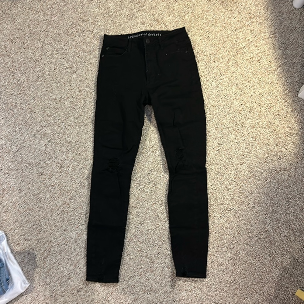 Articles of Society Black Ripped Jeans